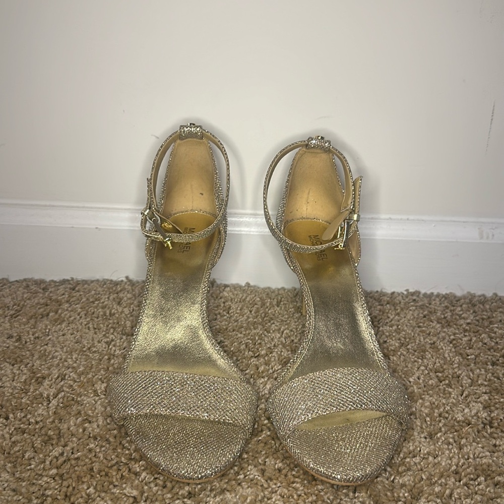 Michael Kors Gold Glitter Heels